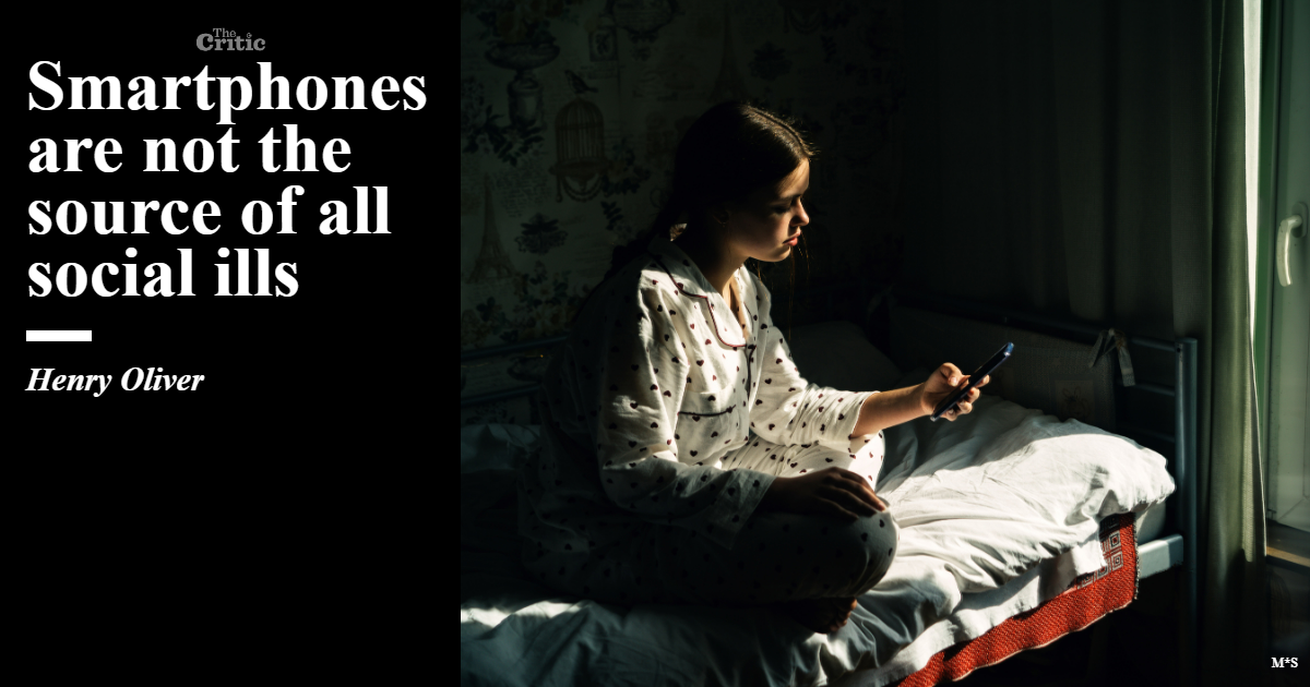 Thumbnail of Smartphones are not the source of all social ills | Henry Oliver