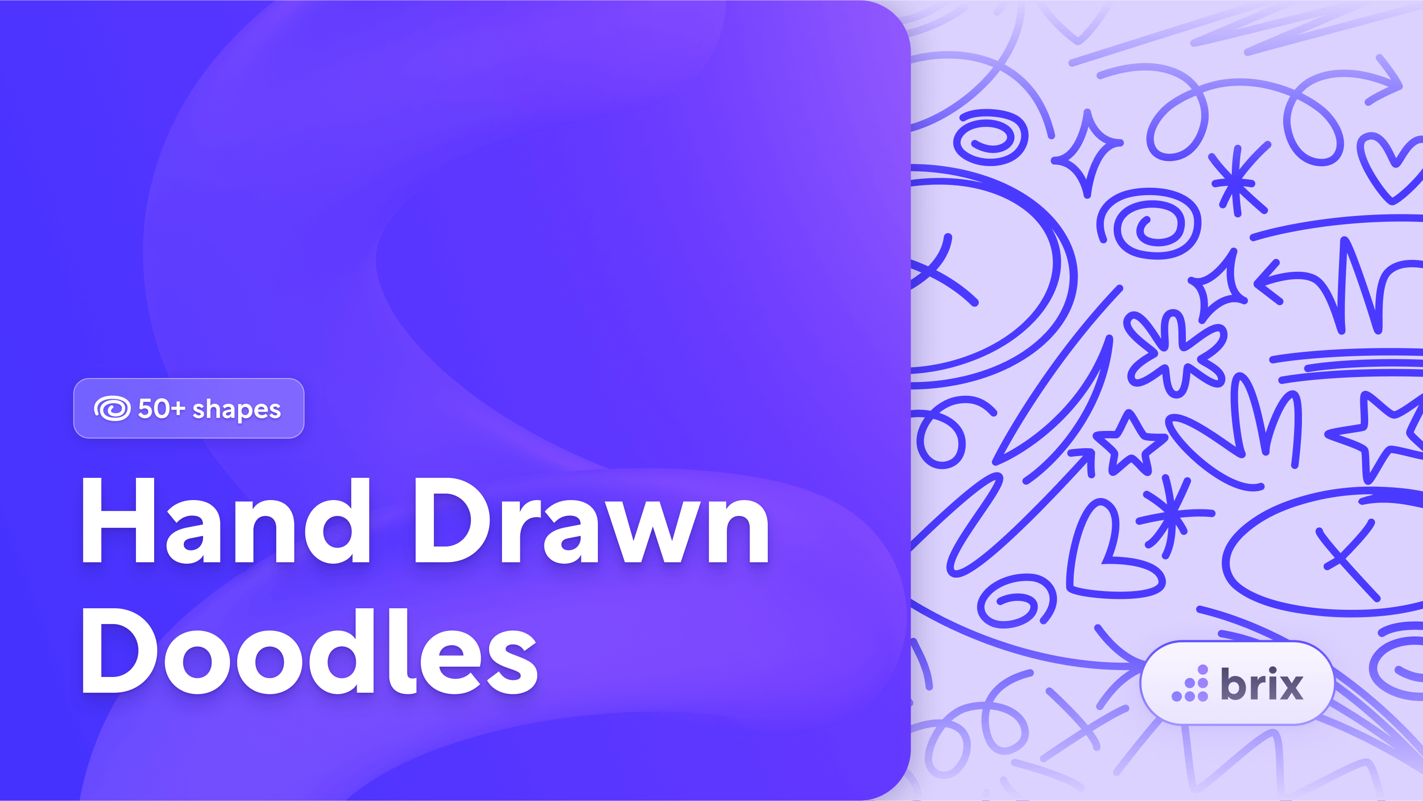 Thumbnail of 50+ Hand Drawn Doodles | BRIX Templates | Figma
