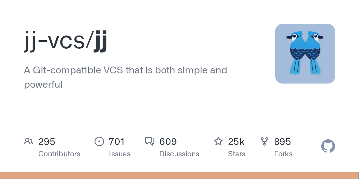 Thumbnail of GitHub - jj-vcs/jj: A Git-compatible VCS that is both simple and powerful