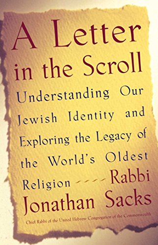 Cover of A Letter in the Scroll: Understanding Our Jewish Identity and Exploring the Legacy of the World's Oldest Religion