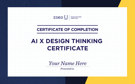 Thumbnail of AI x Design Thinking Certificate