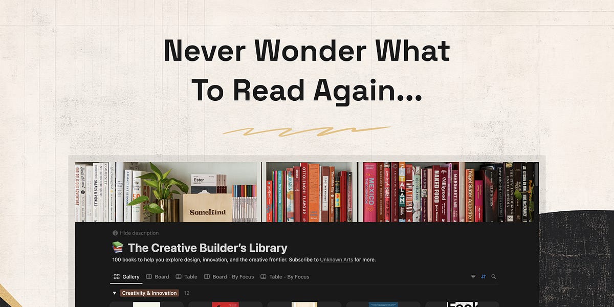 Thumbnail of 100 Books to Grow as a Creative Builder