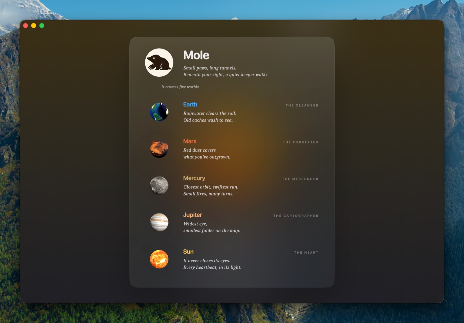 Thumbnail of Mole · A quiet Mac cleaner