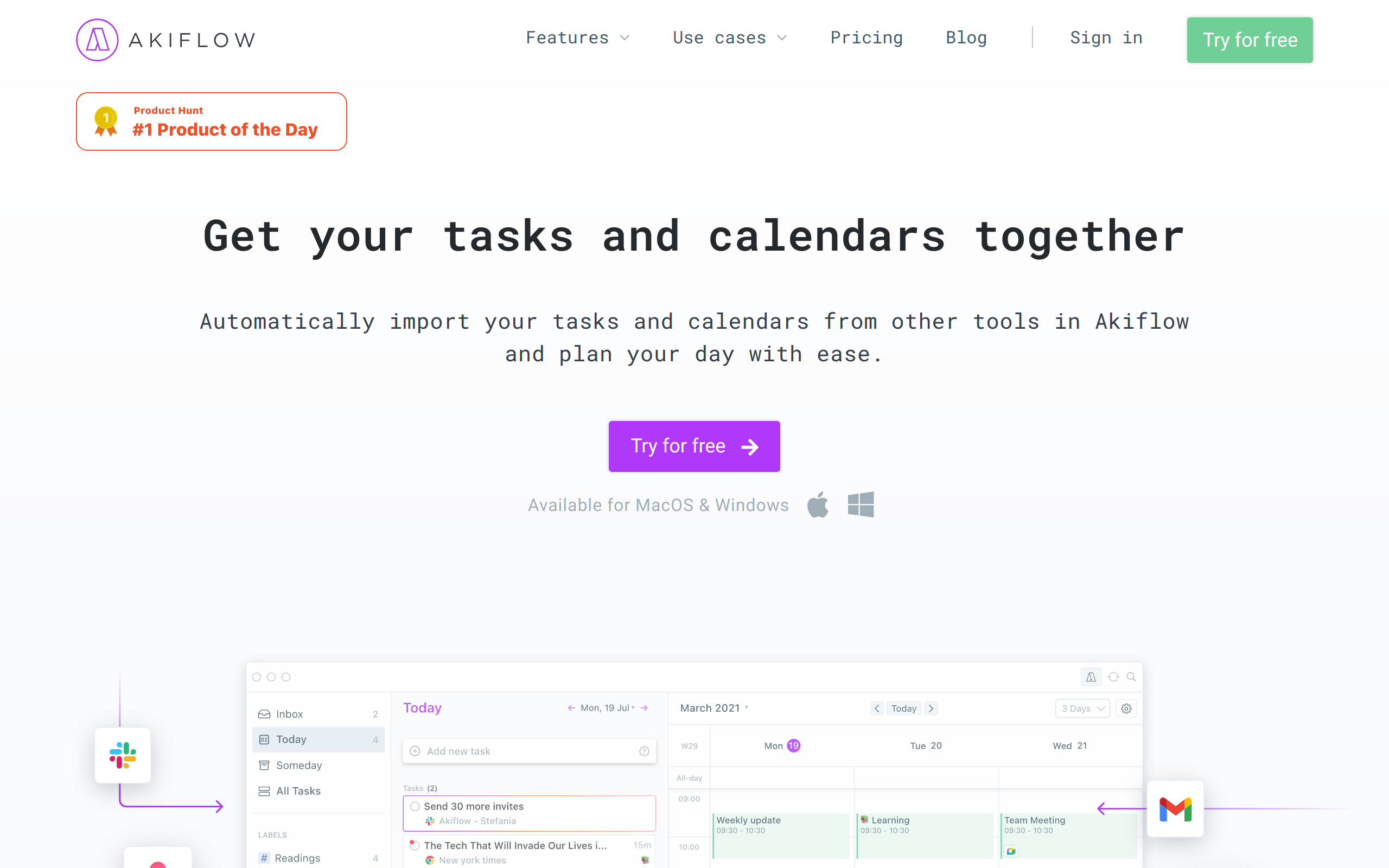 Thumbnail of Akiflow - Centralize your schedule