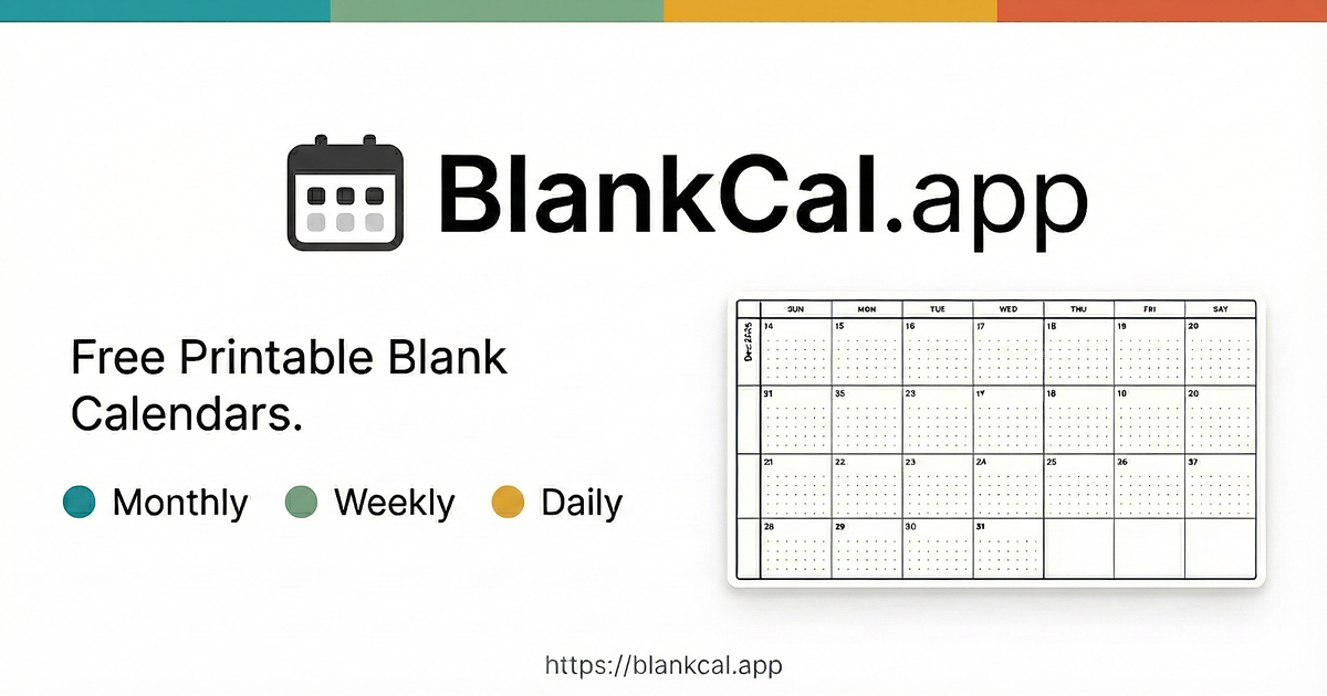 Thumbnail of BlankCal – Free Printable Blank Calendars