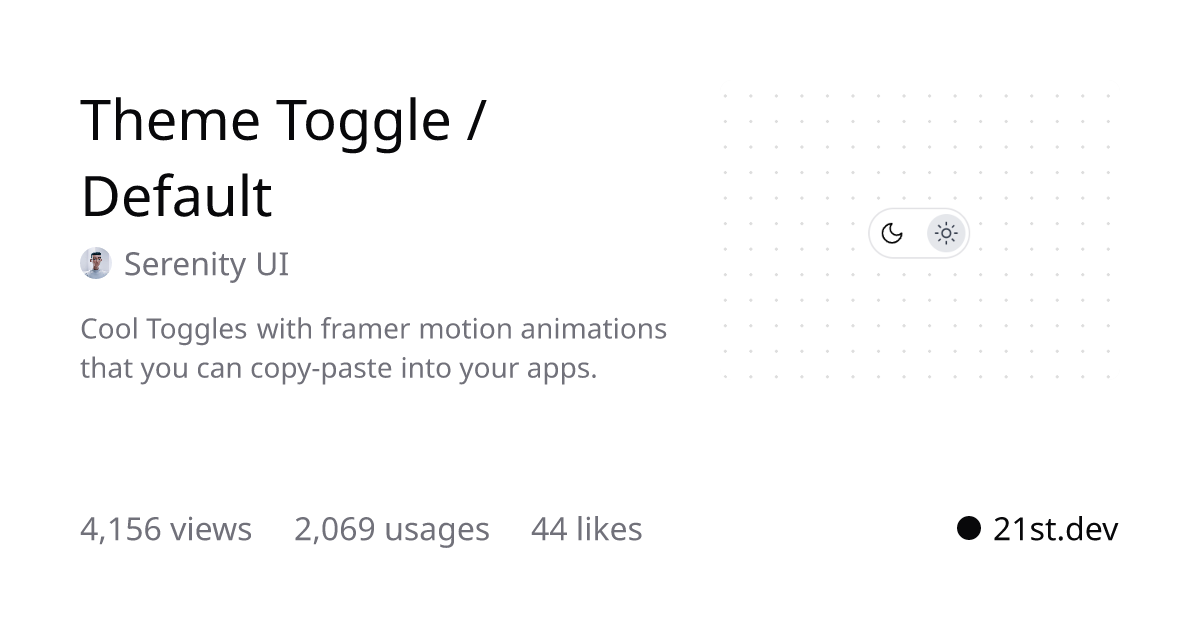 Thumbnail of 21st.dev - Discover, share, and craft UI components