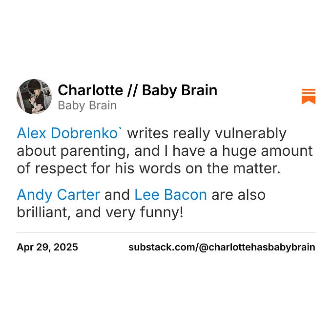 Thumbnail of Charlotte // Baby Brain on Substack
