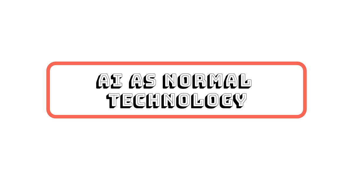 Thumbnail of A guide to understanding AI as normal technology