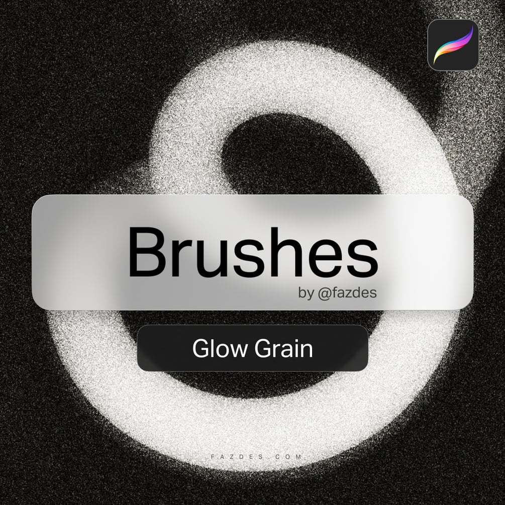 Thumbnail of Glow Grain・16 Lettering/Painting Procreate Brushes & Templates