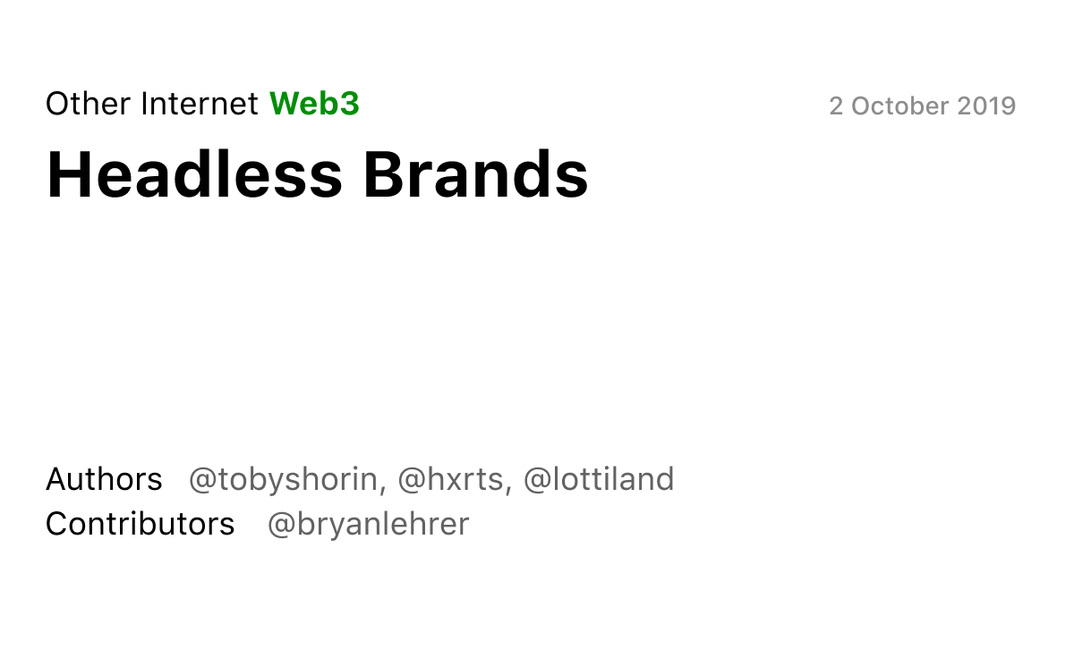 Thumbnail of Headless Brands