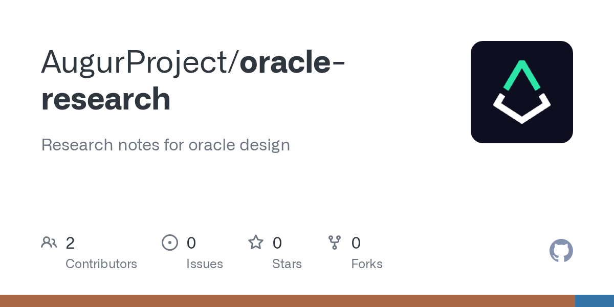 Thumbnail of GitHub - AugurProject/oracle-research: Research notes for oracle design