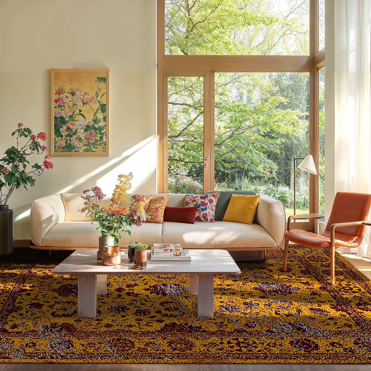 Thumbnail of imodern nterior gold persian carpet - Google Search