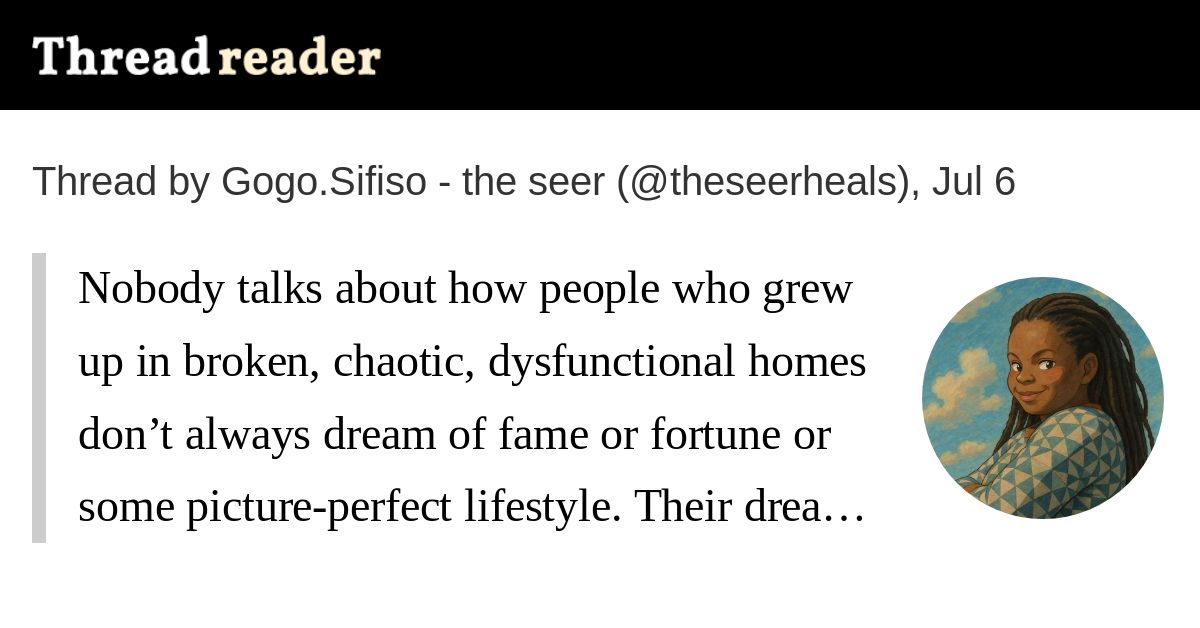 Thumbnail of Thread by @theseerheals on Thread Reader App