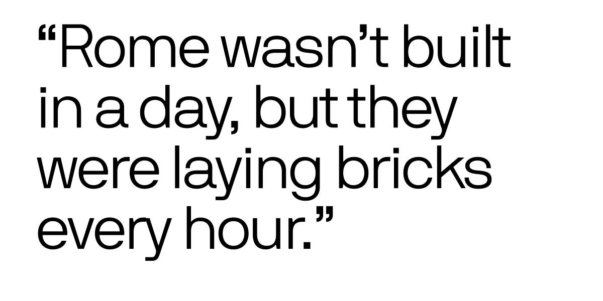 Thumbnail of Rome wasn't built in a day