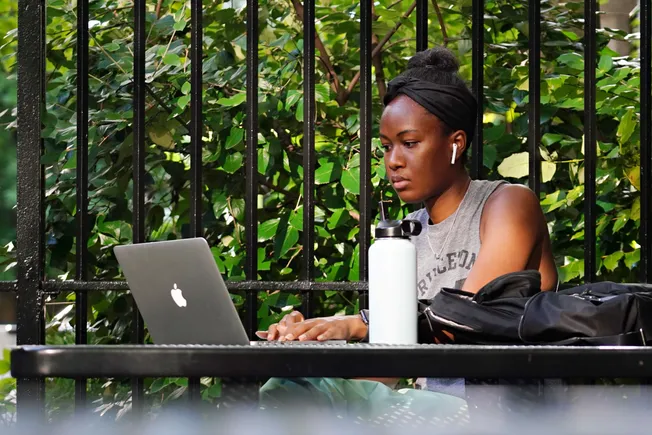 Thumbnail of Remote work ‘a refuge’ from gender discrimination, study finds