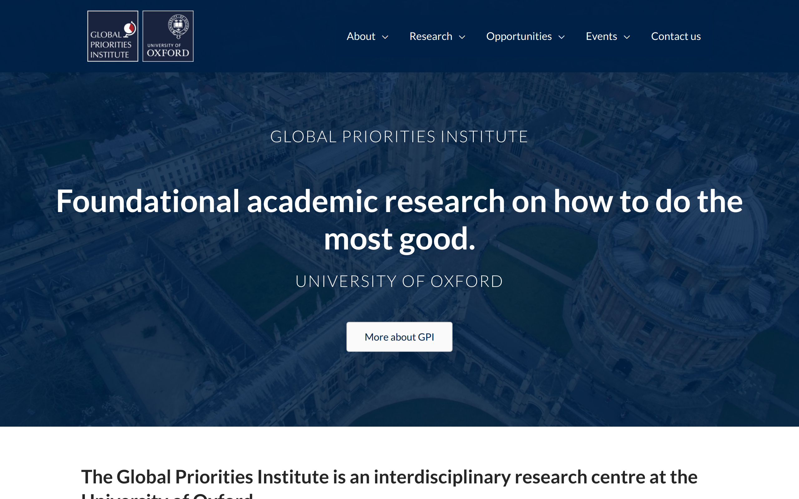 Thumbnail of Global Priorities Institute