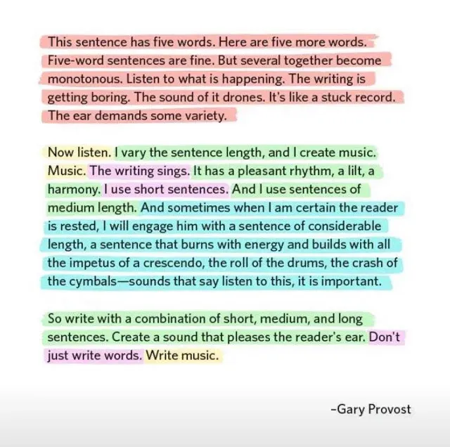 Thumbnail of Don't write words, write music
