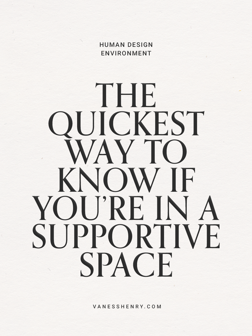 Thumbnail of Are you in a supportive Environment? — Vaness Henry