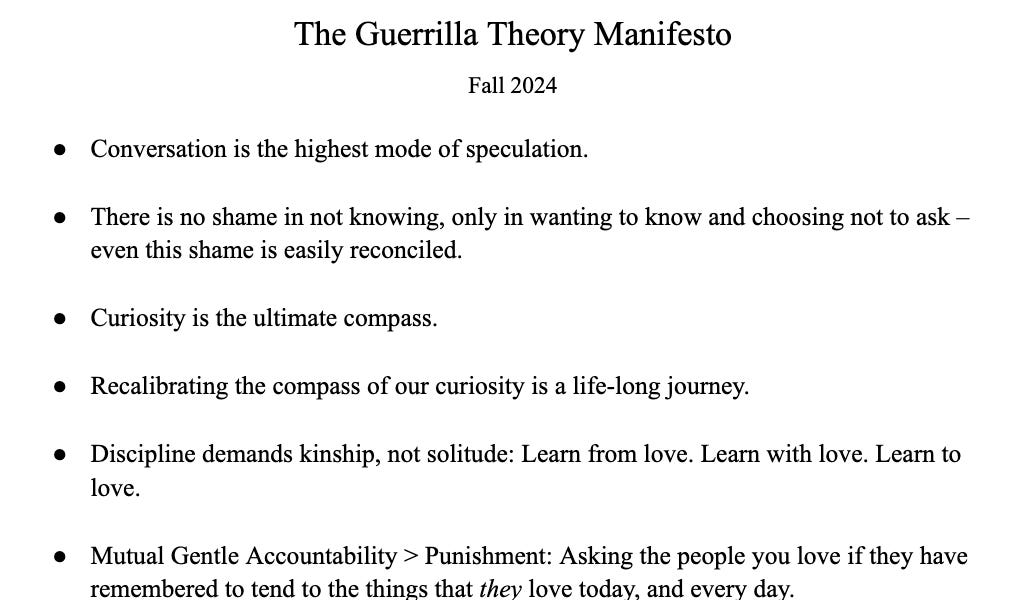 Thumbnail of The Guerrilla Theory Manifesto (Fall 2024) + Indigenous Technology Open Studio Series