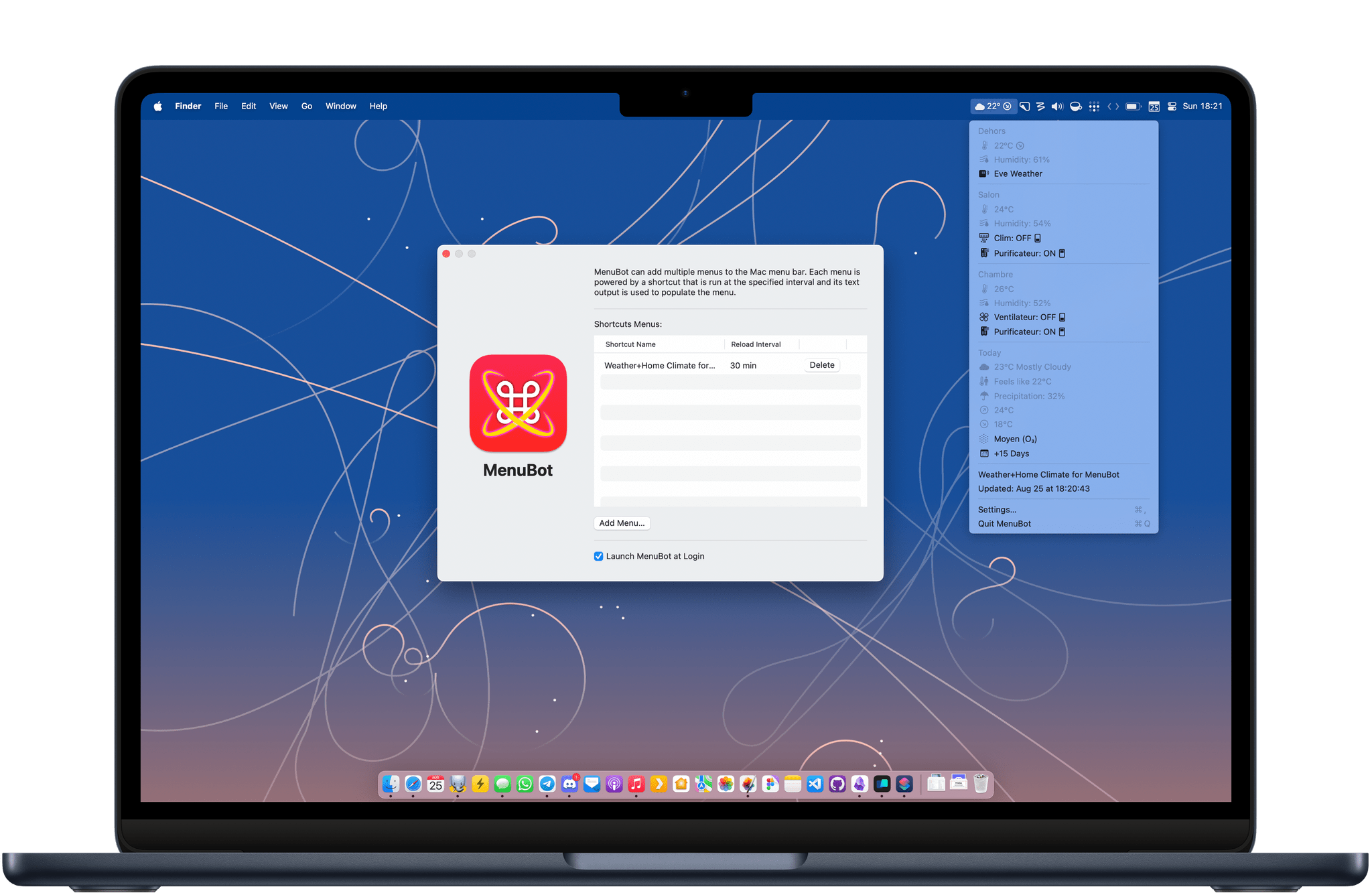 Thumbnail of Creating a Custom Weather and Home Climate Control Menu Bar App with MenuBot and Shortcuts