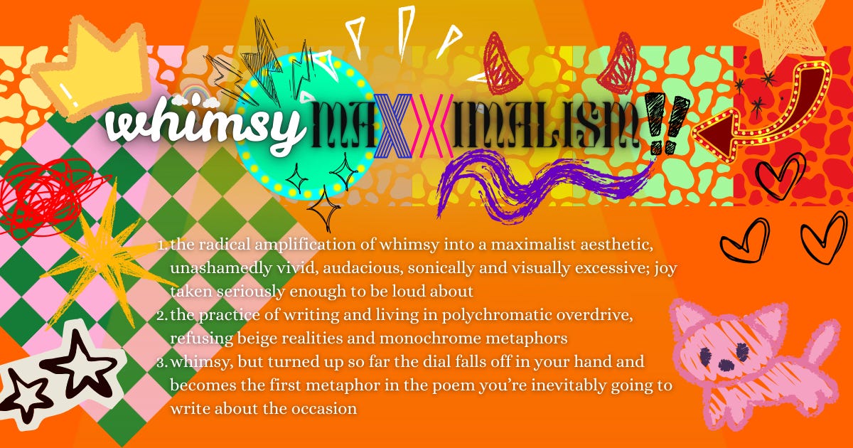 Thumbnail of the inevitable arrival of whimsymaxximalism