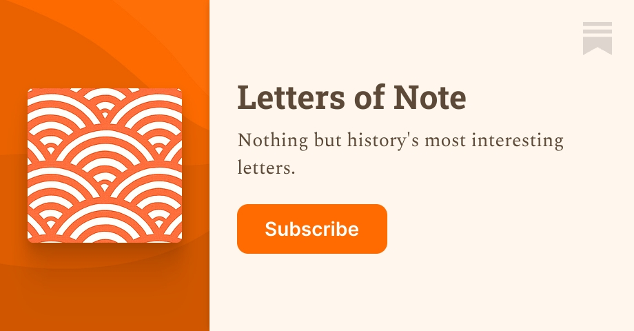 Thumbnail of Archive - Letters of Note