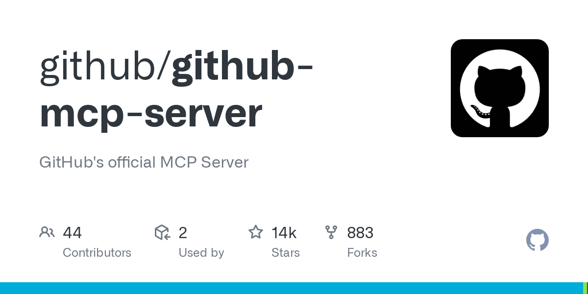 Thumbnail of GitHub - github/github-mcp-server: GitHub's official MCP Server