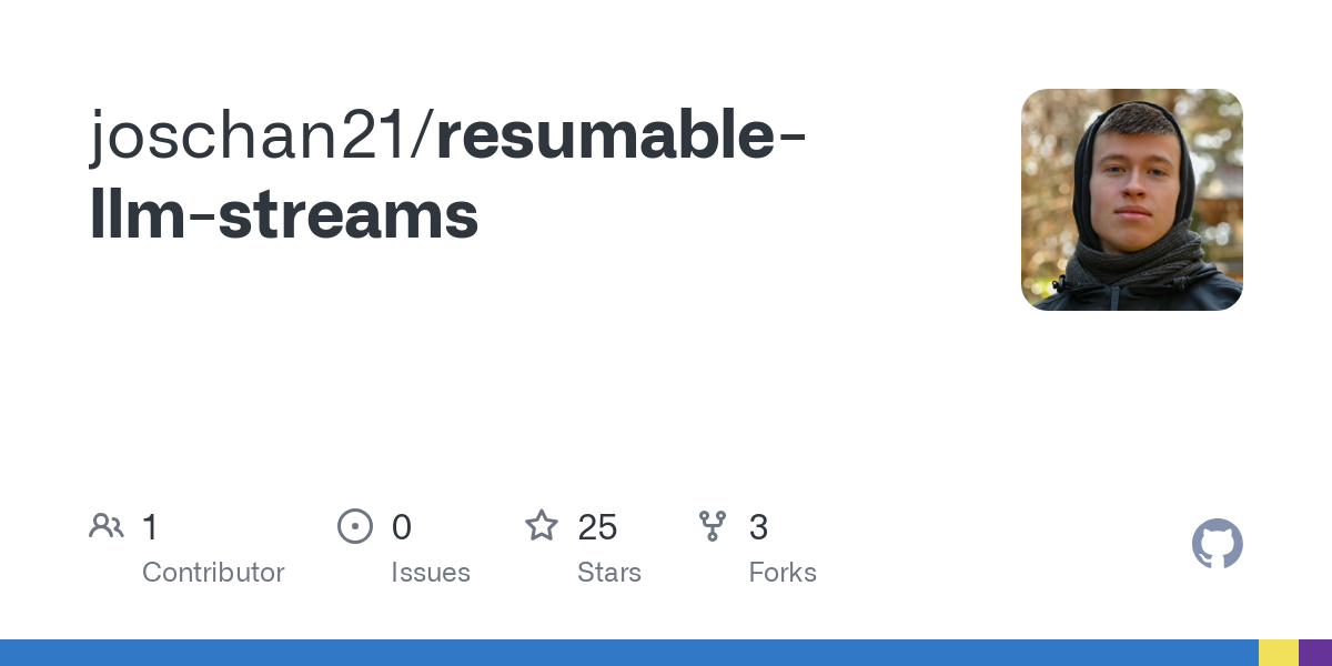 Thumbnail of GitHub - joschan21/resumable-llm-streams