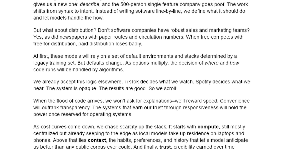 Thumbnail of The Dawn of Infinite Code