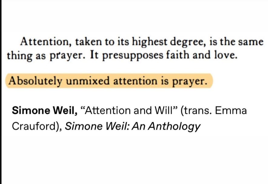 Thumbnail of Attention is the same thing as prayer | Are.na