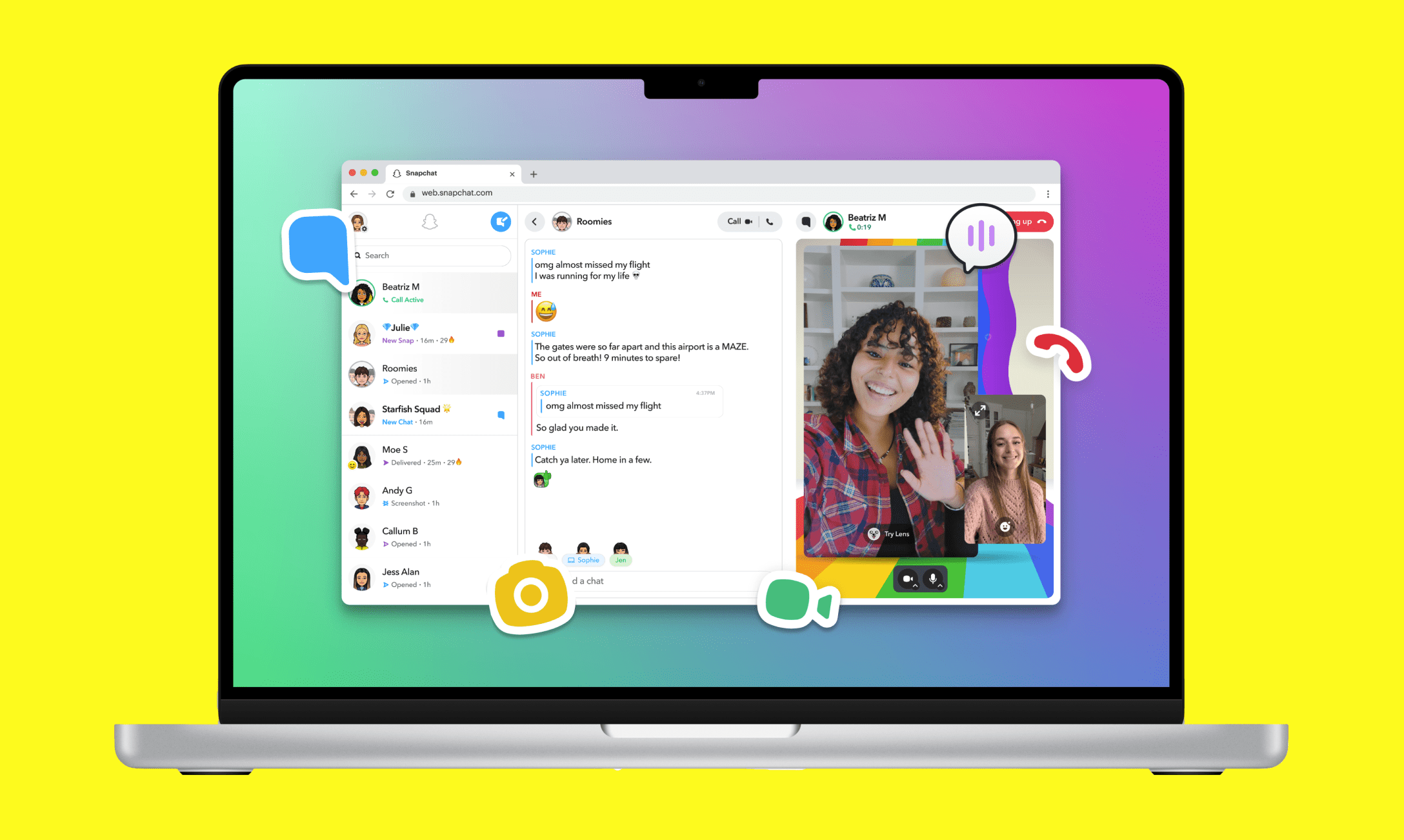 Thumbnail of Snapchat. Now on the web.