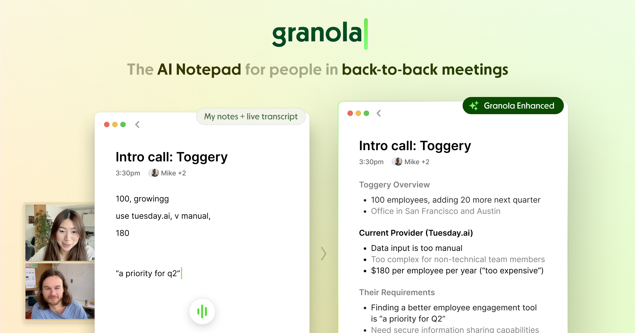 Thumbnail of Granola — The AI Notepad for people in back-to-back meetings