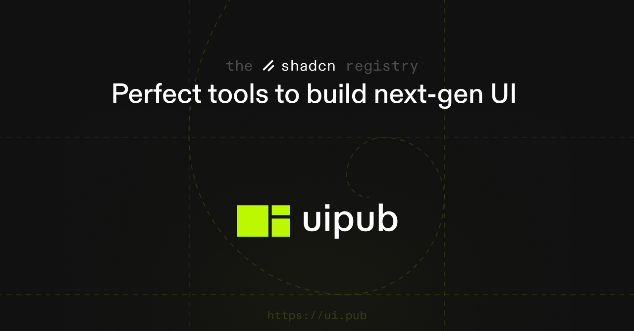 Thumbnail of the shadcn/ui registry | UI.pub