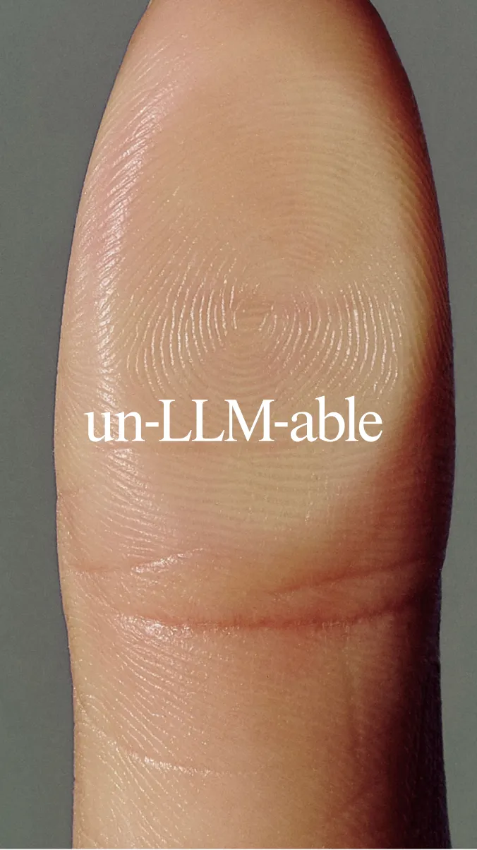 Thumbnail of Becoming unLLMable