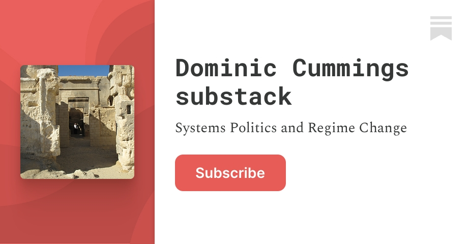 Thumbnail of Dominic Cummings substack | Substack