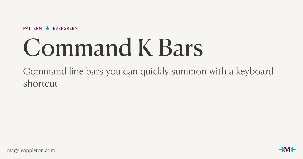 Thumbnail of Command K Bars