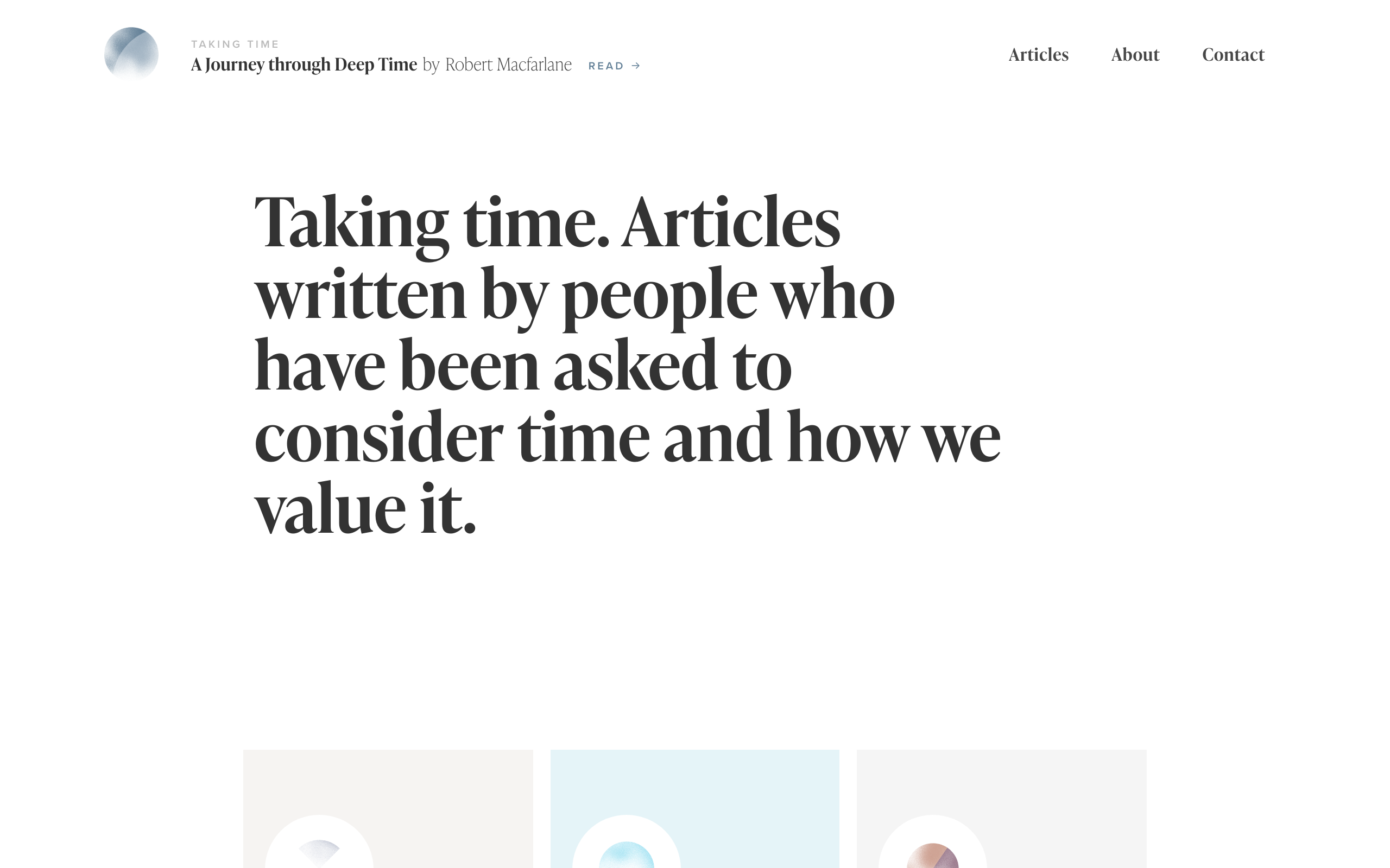 Thumbnail of Taking Time