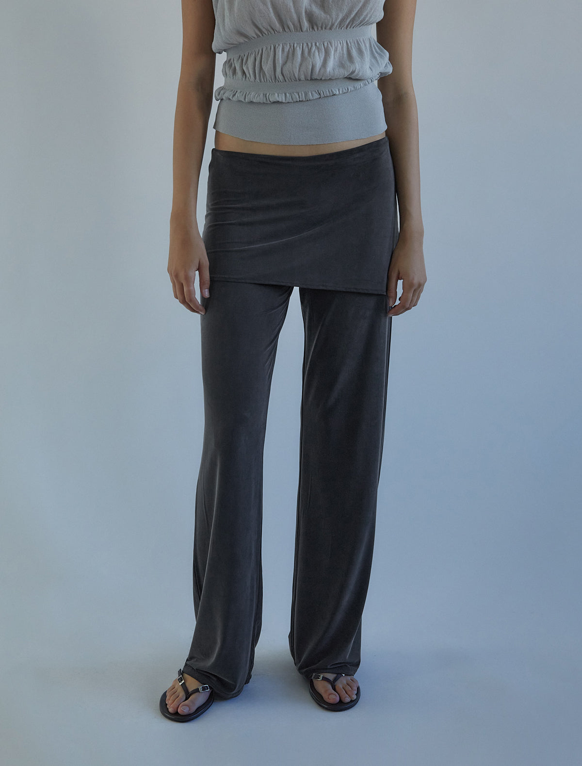 Thumbnail of ALEXIA- Black stitched pants and mini-skirt piece