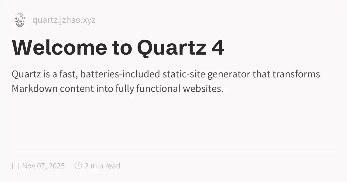 Thumbnail of Welcome to Quartz 4