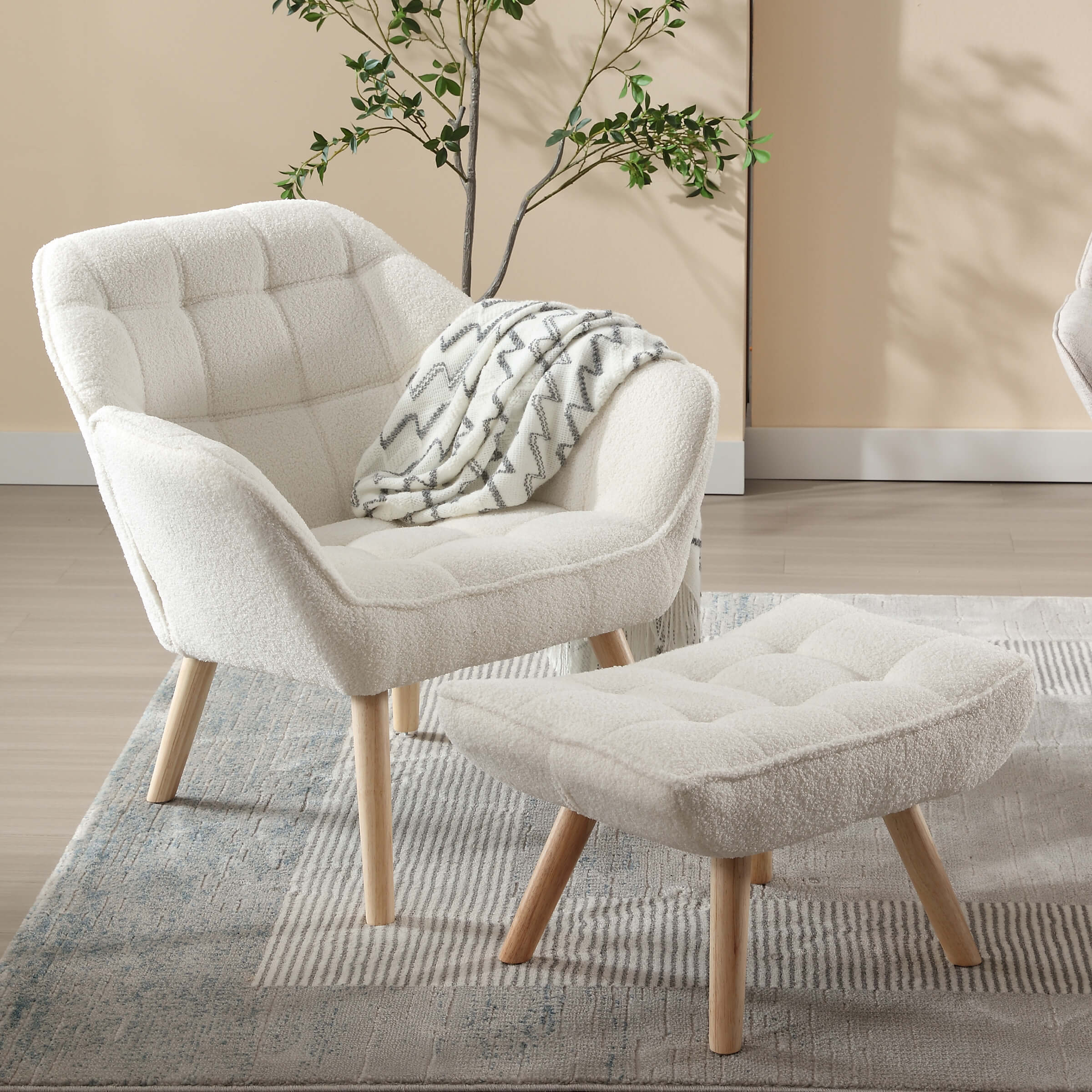 Thumbnail of VESCASA Accent Chair with Ottoman - 8904AO