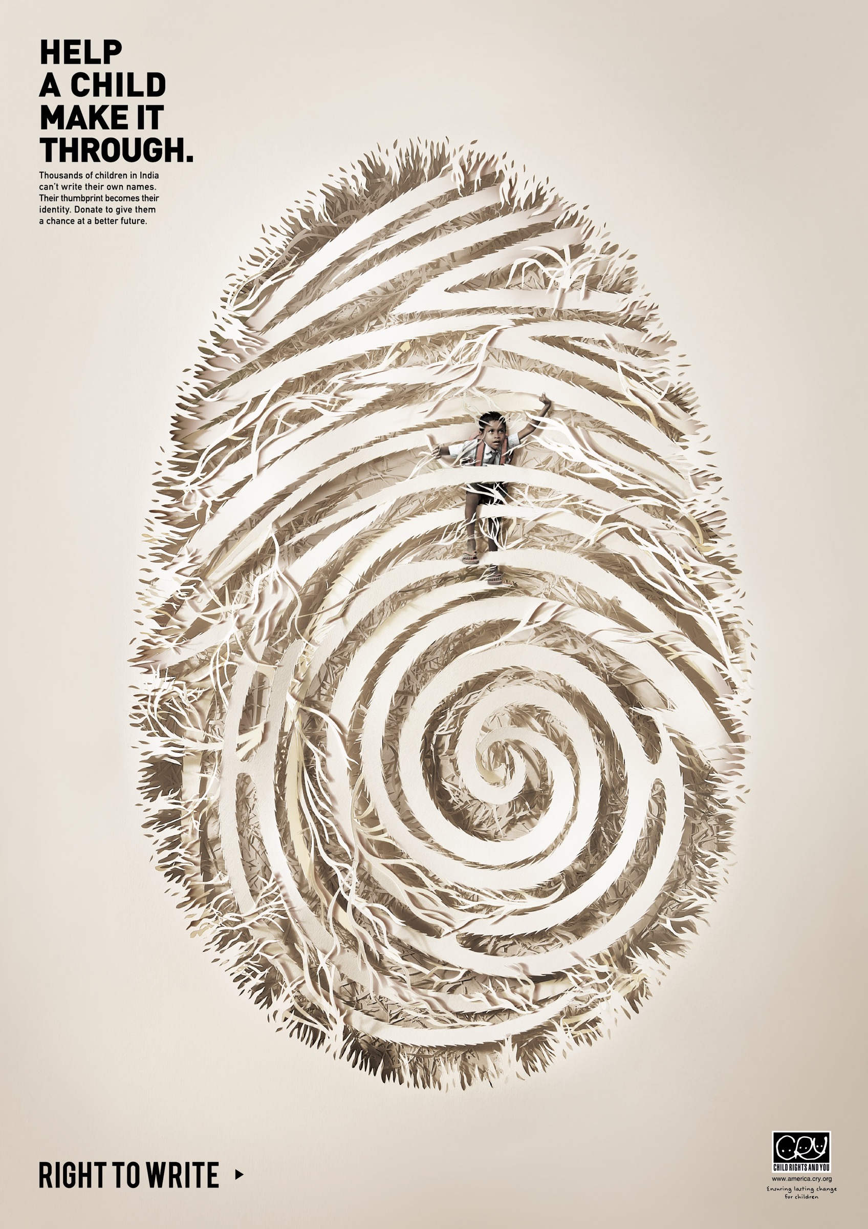 Thumbnail of CRY: Help a child make it through, Help a child make the climb... • Ads of the World™ | Part of The Clio Network