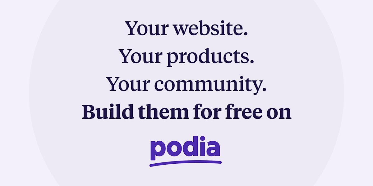 Thumbnail of Podia - Get a free website. Sell products. Build your community.