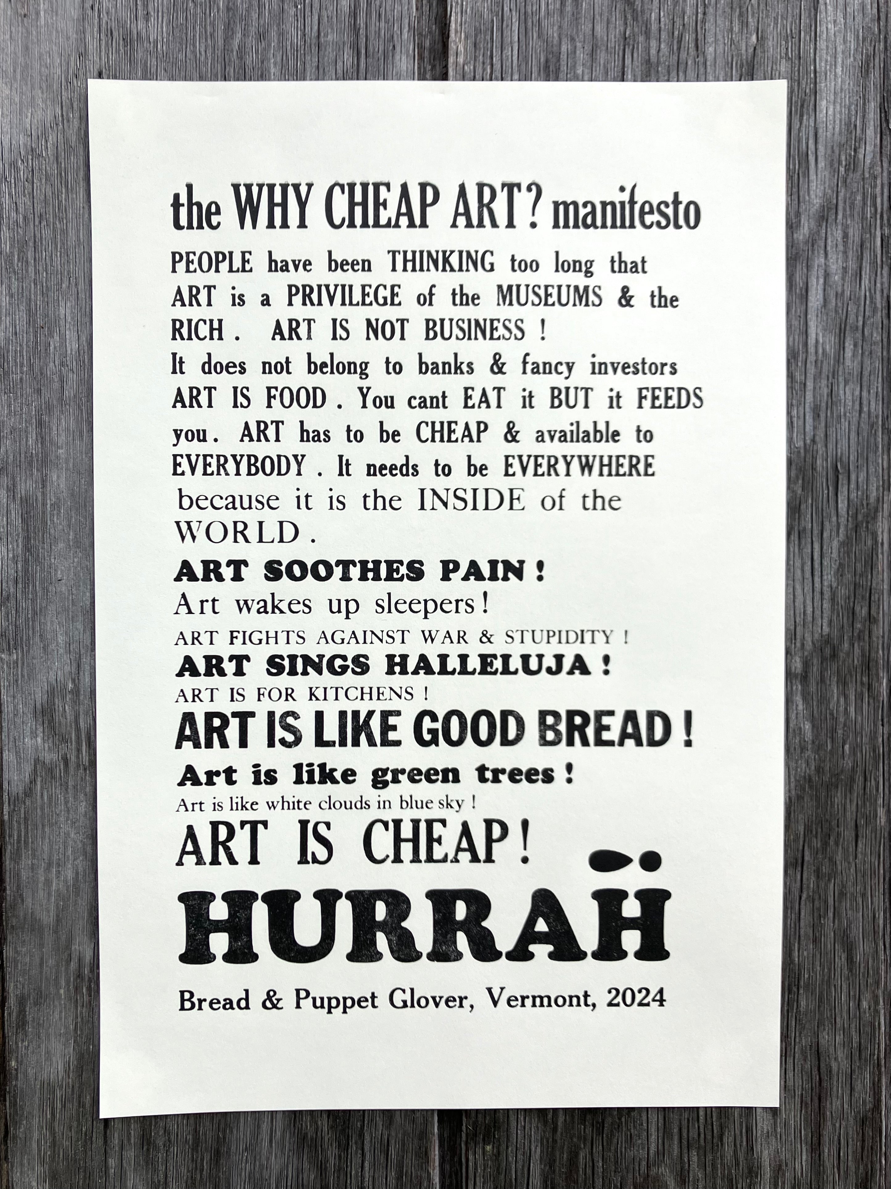 Thumbnail of Cheap Art Manifesto