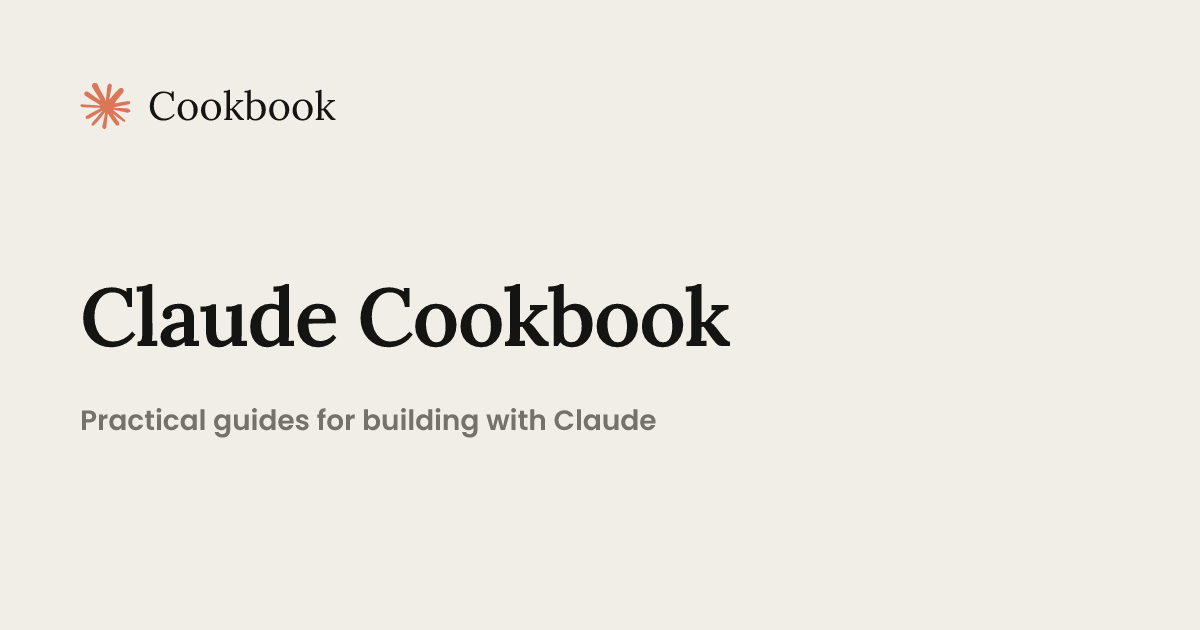 Thumbnail of Claude Cookbook