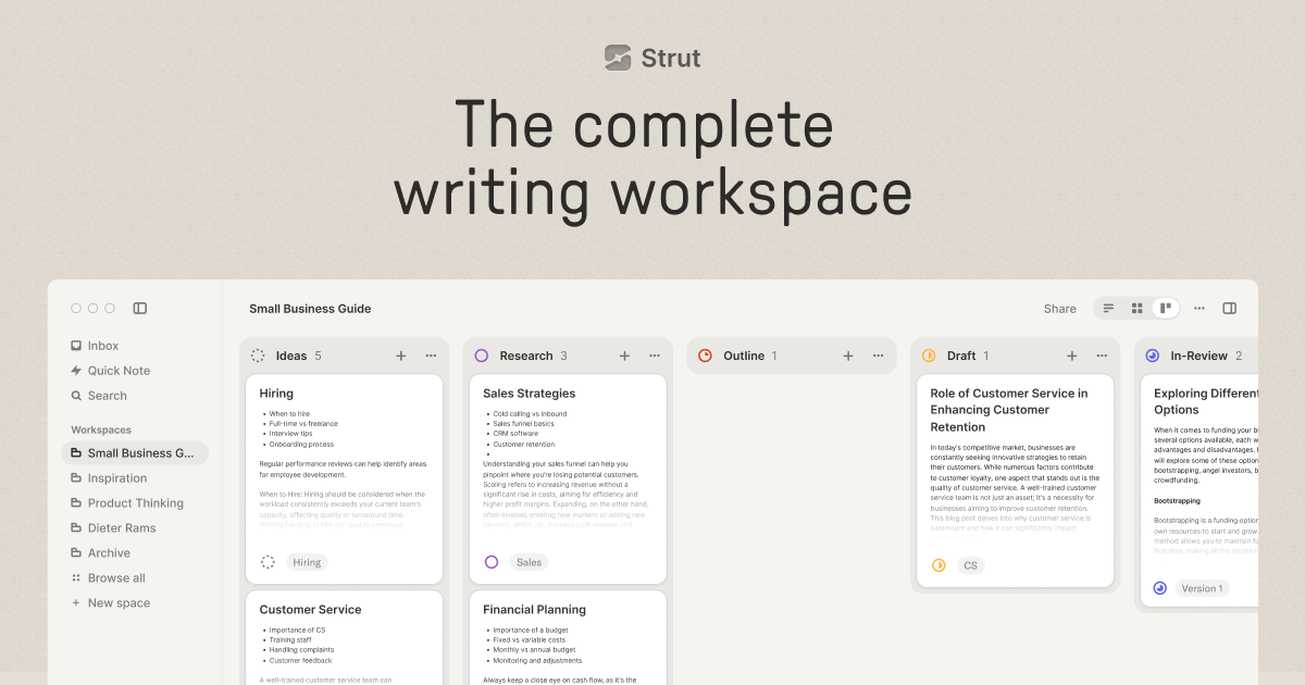 Thumbnail of Strut – The complete writing workspace