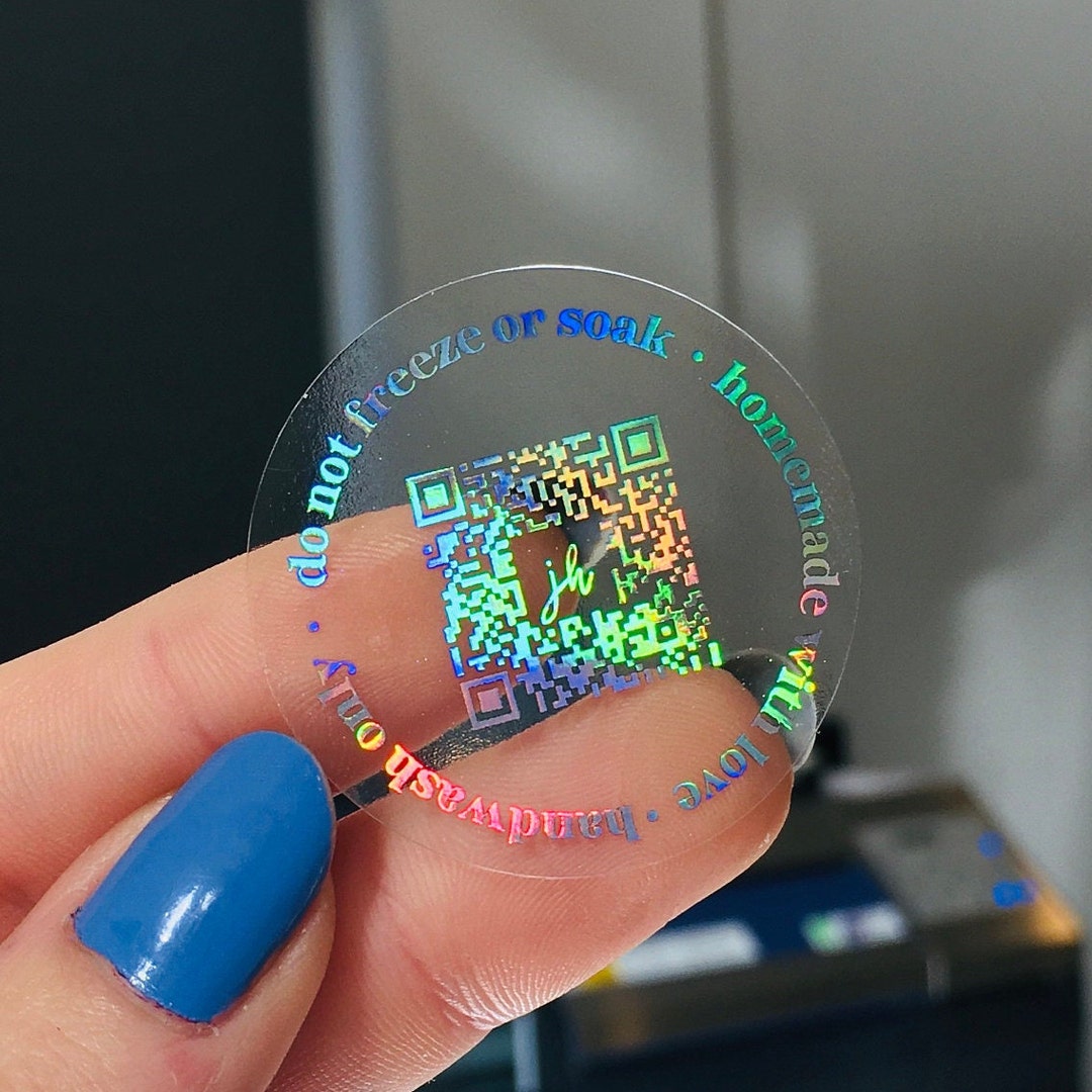 Thumbnail of Holographic Clear Custom Stickers, Custom Product Labels, Holographic Foil Printing, Transparent Stickers, Any Shape Custom Stickers - Etsy