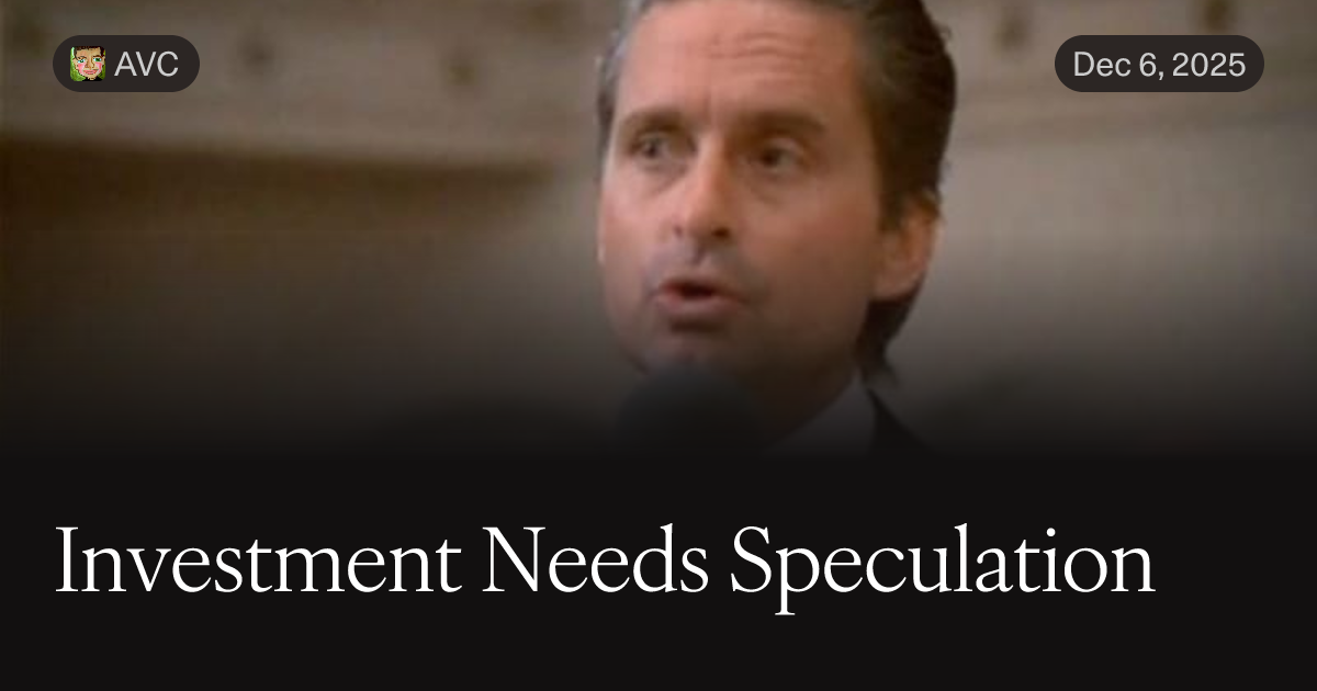 Thumbnail of Investment Needs Speculation