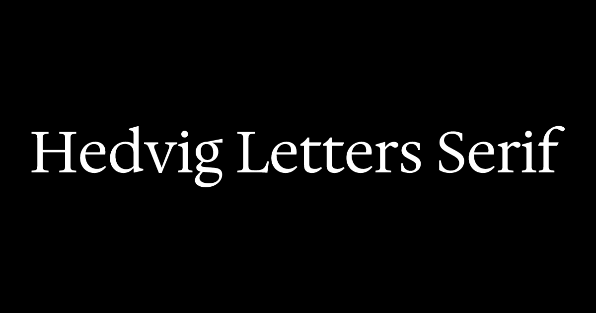 Thumbnail of Hedvig Letters Serif