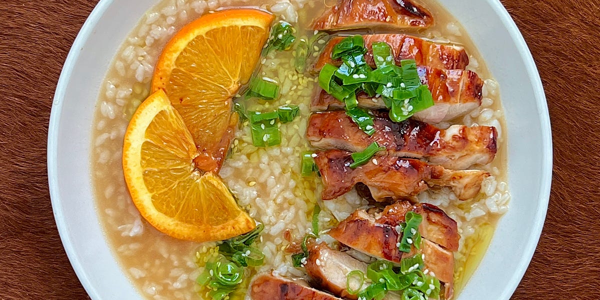 Thumbnail of orange chicken with garlic ginger broth