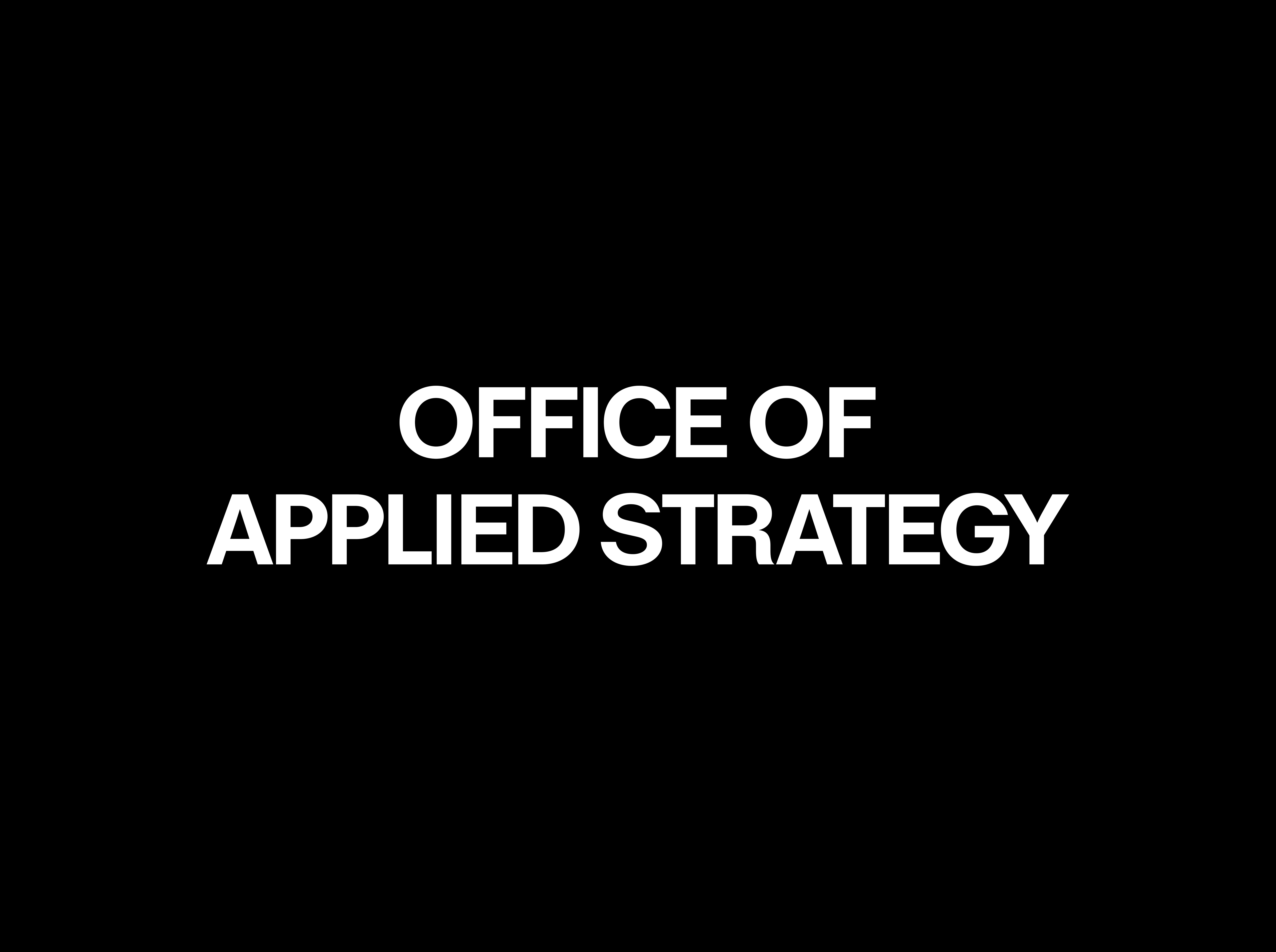 Thumbnail of Projects – Office of Applied Strategy